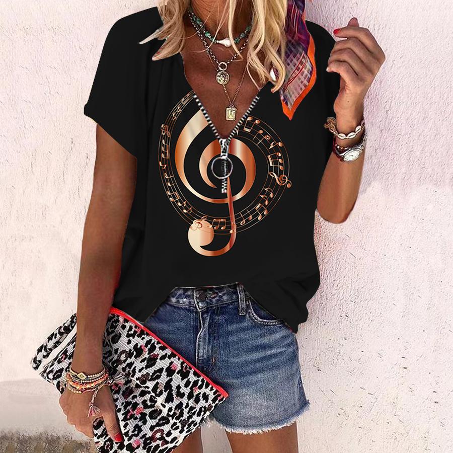 

Женский топ, летний новый модный топ с розами, фиолетовыми цветами и принтом, повседневный топ на молнии с v-образным вырезом и короткими рукавами 8XL красный