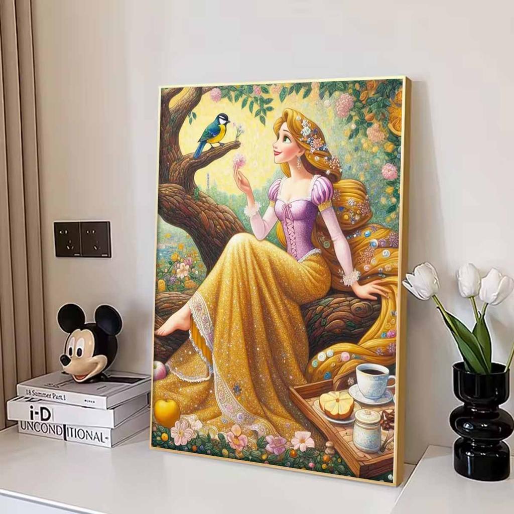 Full Round Diamond Painting Rapunzel Under The Tree Art Rhinestone Picture Mosaic DIY 5D Cross Stitch Embroidery Home Decoration