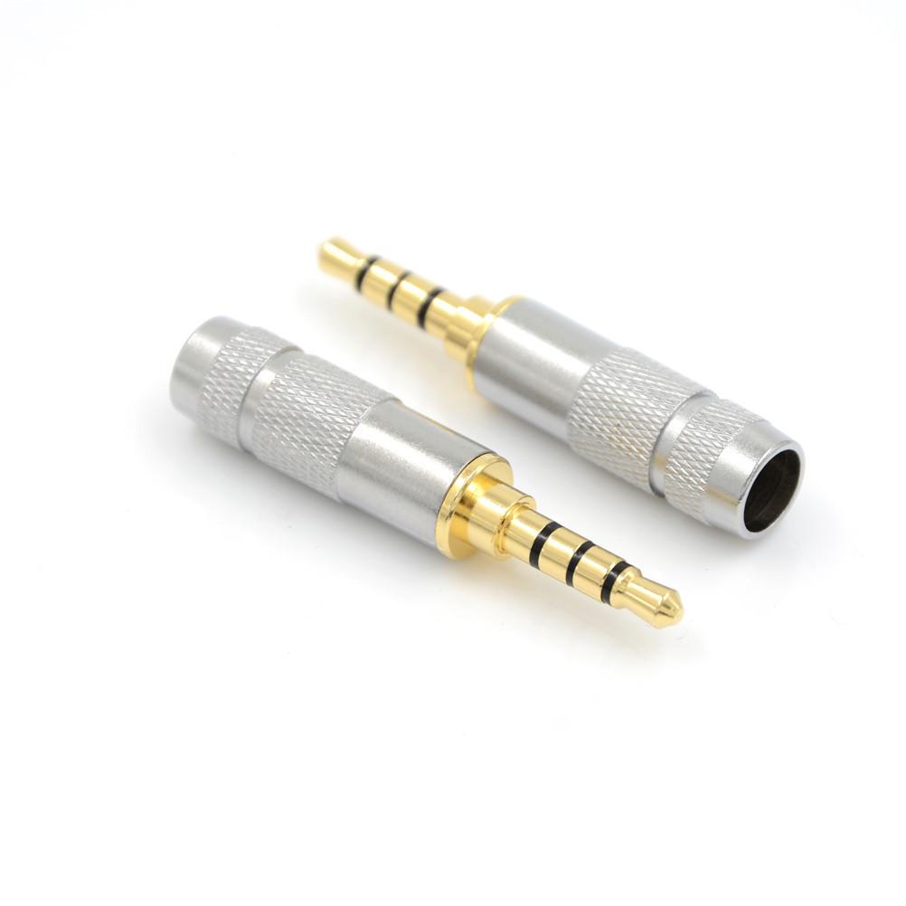 1PC 3.5mm Stereo 4 Pole Headphone Jack Audio Solders - 4 Pole 3.5mm Stereo Headphone Male Plug Jack Audio Solders Connector
