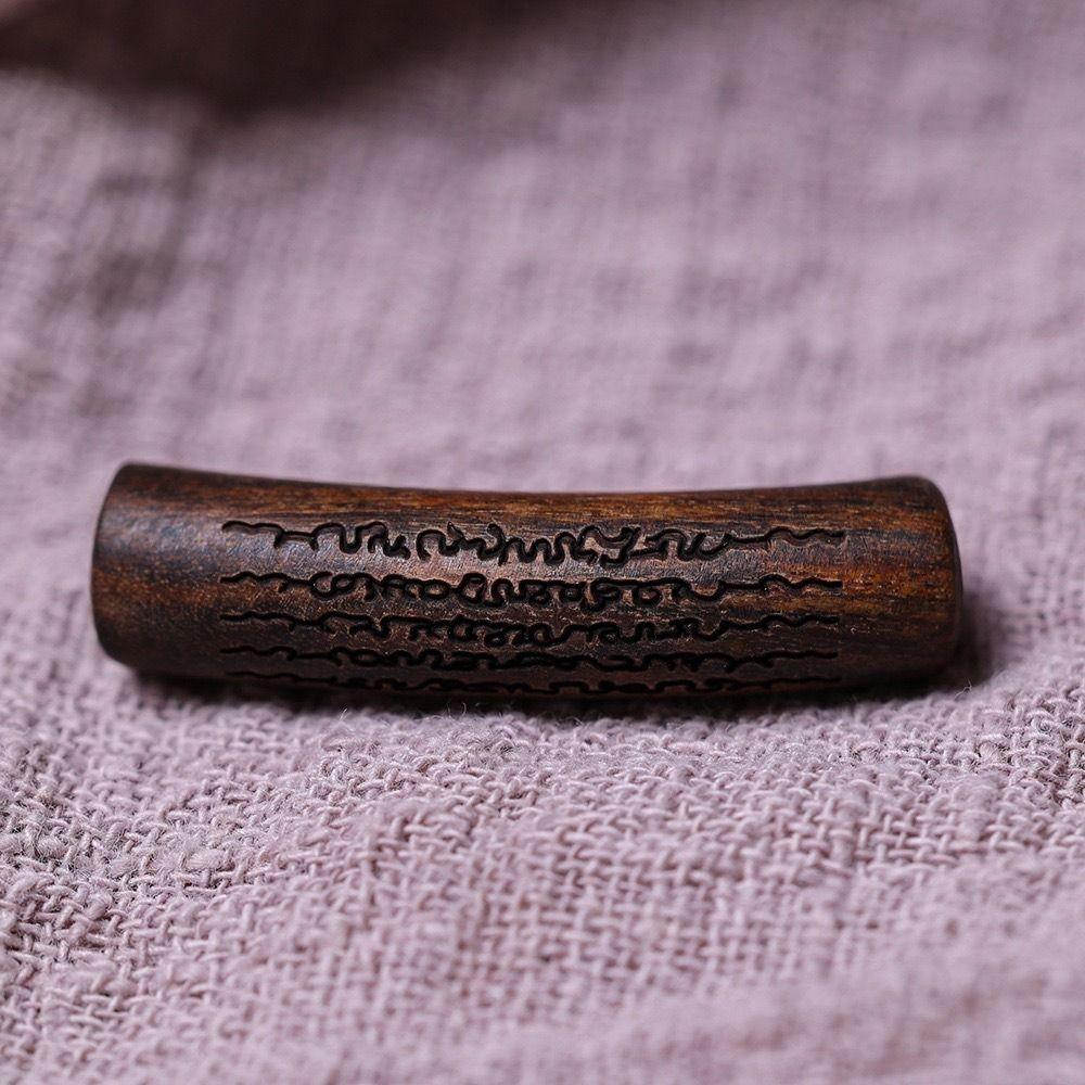 3Pcs Tube Shape Loose Beads Wood Spacer Bead Decorative Beads Curved Tube Beads  Beaded Accessories