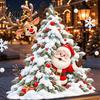 Christmas Window Decals for Home Xmas Tree Santa Sticker, Static Cling Snowy Elk Sticker Decal, Removable Waterproof PVC Decal Glass Doors Windows