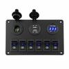 6-gangový spínač ovládacího panelu Led Rocker Breaker Auto Marine Boat Truck okruh