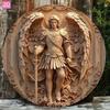 Vintage Angel Michael Round Metal Sign Wall Art for Home Pub Garden Decor