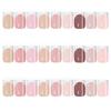 140Pcs/Box Nude Pink Matte French Press On Nails 14Sizes Extra Short Square Full Cover Soft Gel False Nail Tips Nail Extension