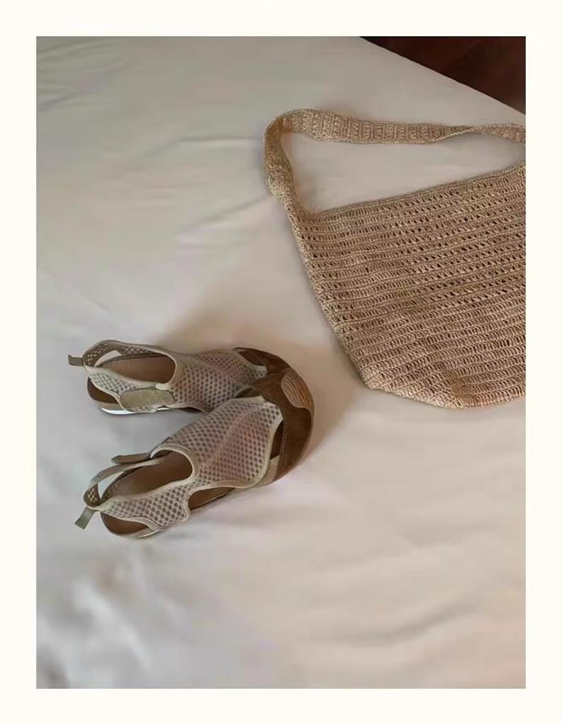 Fashion Niche Design Wrapped Headband Back Trip Strap Sandals 2025 New Spring and Autumn Sneakers