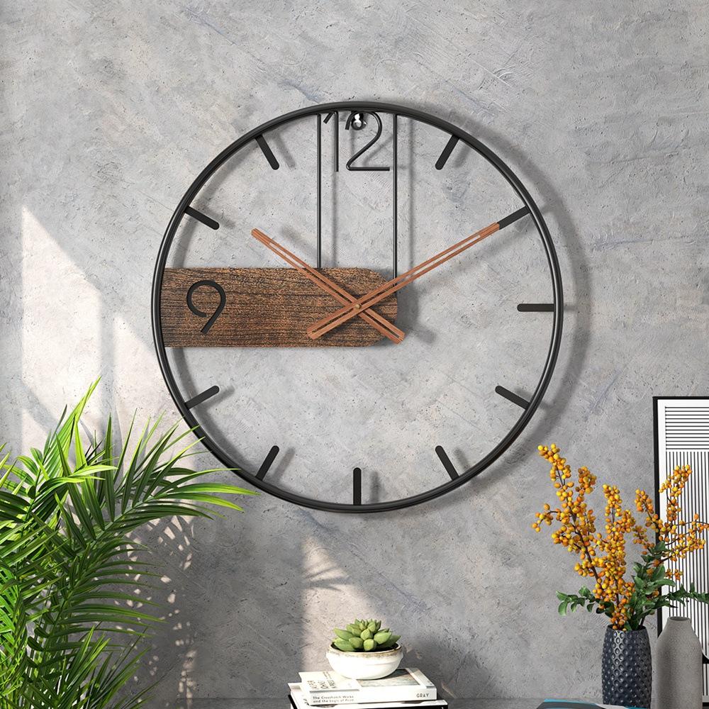 The Nordic, Wrought Iron Wall Clock, Modern Home Sitting Room Adornment Clock