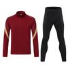 Custom Long Zipper Sport Jersey Set Men Women Adult Soccer Training Tracksuit Sleeve Performance Uniform