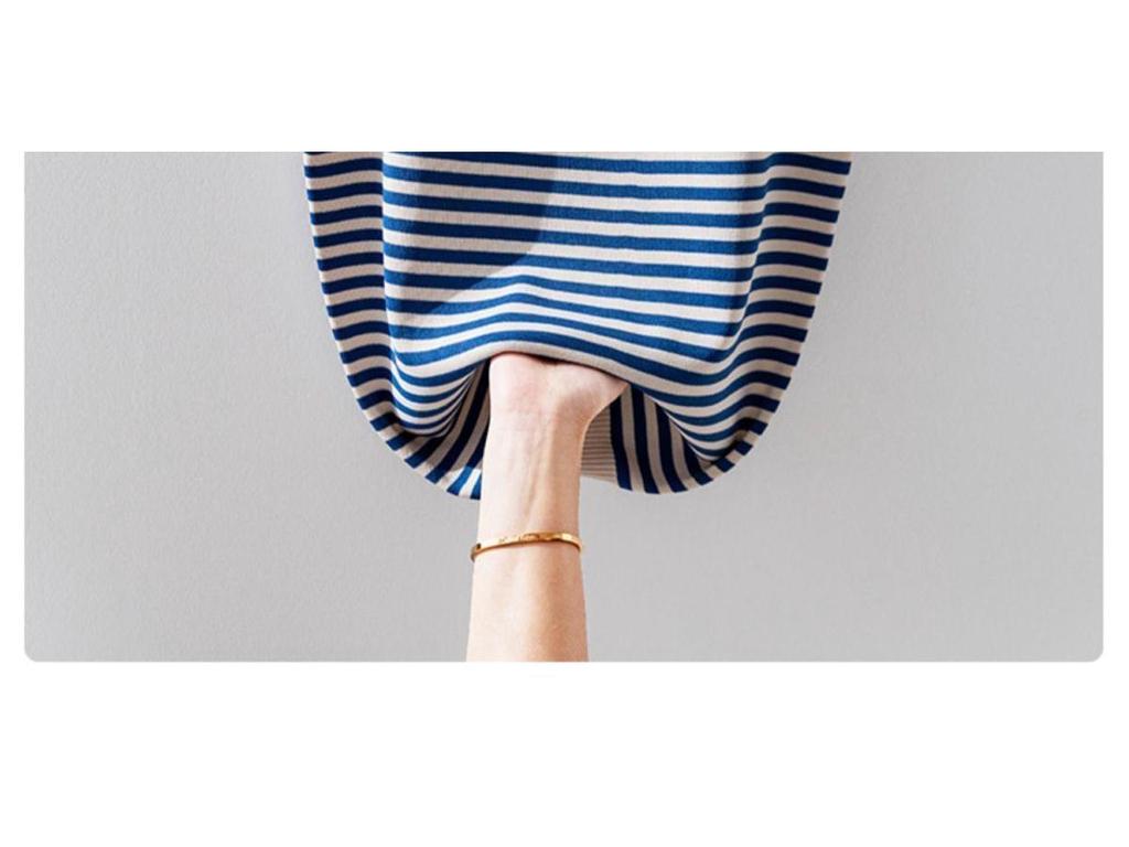 Women's Ice Silk Striped Knitted Strappy Tank Top