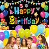 1 Stück Geburtstag Happy Banner Hintergrund - Bunte Geburtstagsparty Dekoration Großes Banner 71x43 Zoll yzb