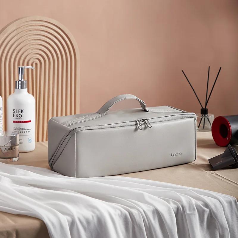 Hårfön Förvaringsväska PU-läder Bärbar Dammtät Vattentät Reseorganisatör Förvaringsfodral Väskor Sminkväska För Kvinnor Dyson