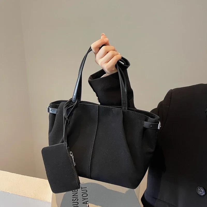 

High Quality Solid Premium Fashion Versatile Unique Relaxation Shoulder Bag for Women Retro Matte Commuter Shoulder Bag with Top Handle