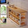 Multifunctional 3-Tier Wooden Kitchen Storage Rack