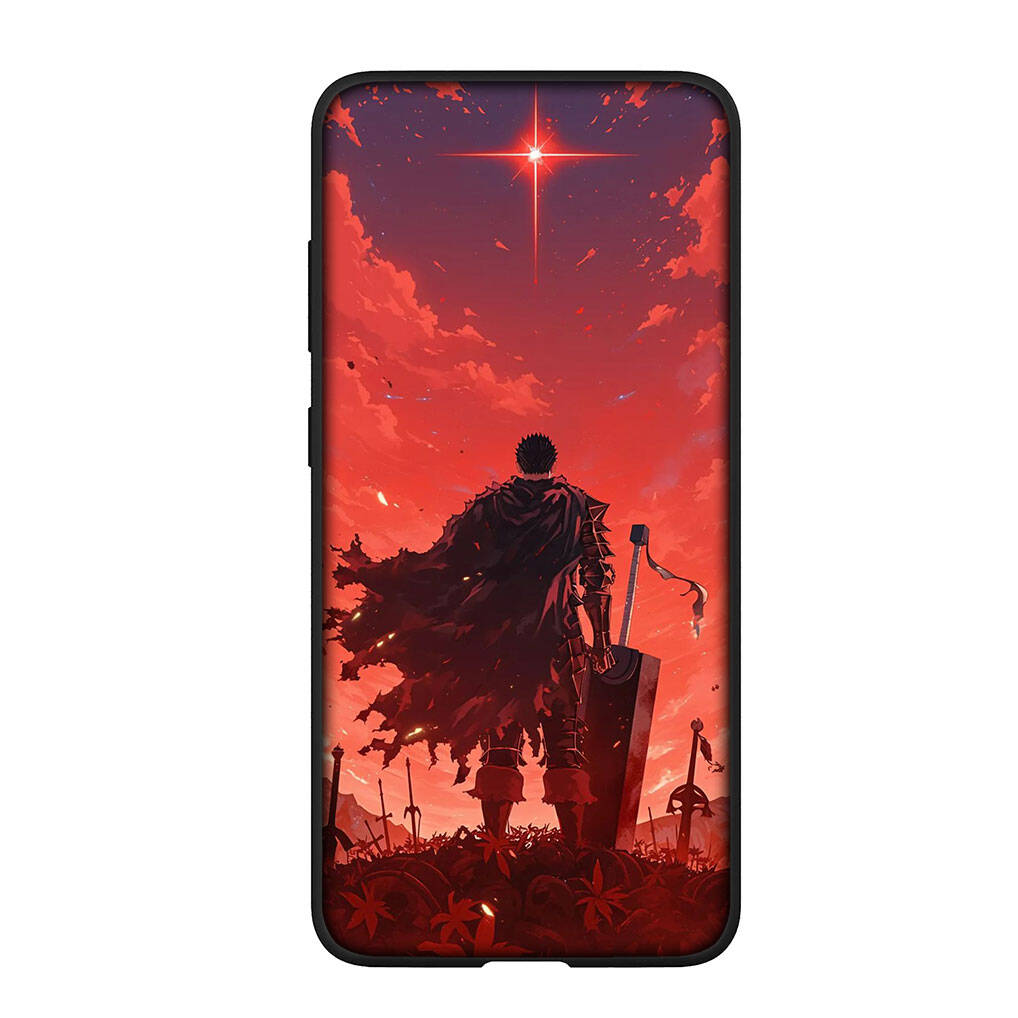 

для Samsung Galaxy S25 S24 S23 S22 Ultra FE Plus A17 A37 A57 A56 A55 A06 A16 A15 A36 A26 A35 A05 A25 A54 A34 A32 Чехол для телефона Мультяшный Berserk Guts Обложка for Samsung Galaxy A35 5G ceil
