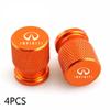 Car Wheel Tire Valve Caps Airdust Covers For Infiniti Q50 FX35 G37 G35 QX70 FX45 EX35 Q30 Q70L QX50 QX30 QX60 4Pcs B1
