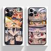 Black Soft Phone Cover Case for iPhone XR 7 8 15 16 14 Plus XS Max 13 12 11 Pro Max Cool Eye N-Narutos