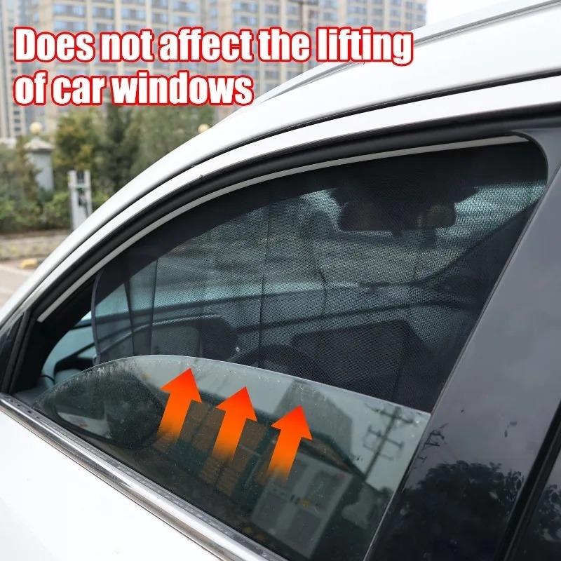 Magnetic Car Sun Shade Anti-UV Front/Rear Window Sunshield Shadow Mesh Glass Shading Car Privacy Shield Auto Interior 1-4pcs