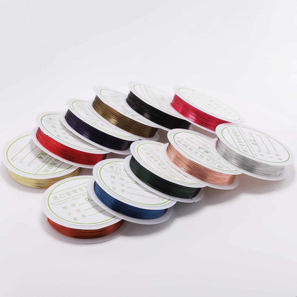0.3-0.4mm Colored Copper Wire for Beading, DIY Jewelry, and Crafting