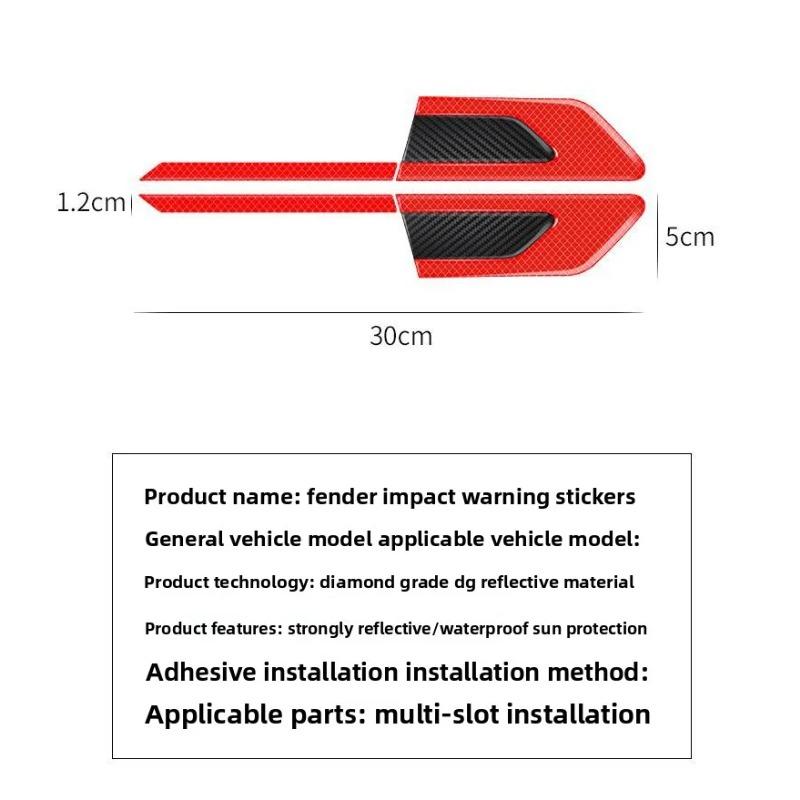IXEA6 Car Side Reflective Sticker Anti-Collision Warning Decal Mercedes Benz C-Class E-Class GLA GLC GLE GLB G-Class Auto Accessories