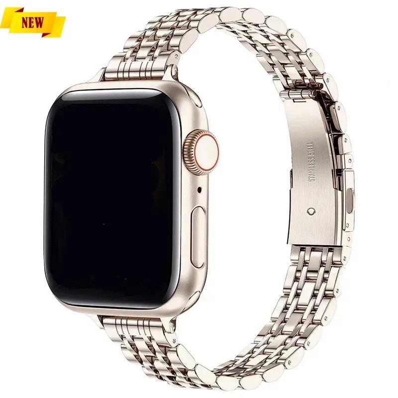 Stainless Steel Strap For Apple Watch Ultra 2 Band 49mm 42 44mm Metal Bracelet iWatch Series 10 46mm 9 8 7 6 SE 5 4 3 45mm 41mm