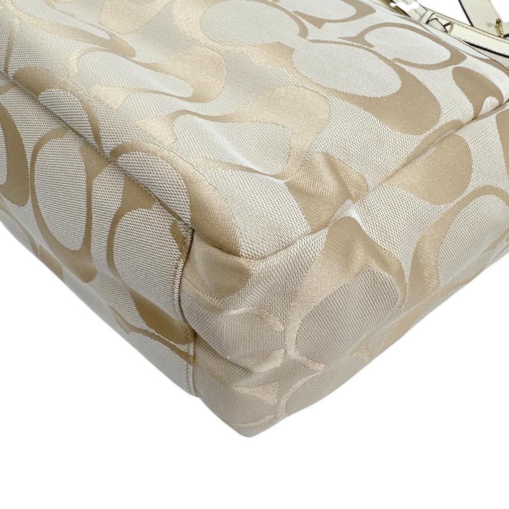 COACH 2WAY bag Mothers Handbag canvas beige Women A1381-F21865 Used