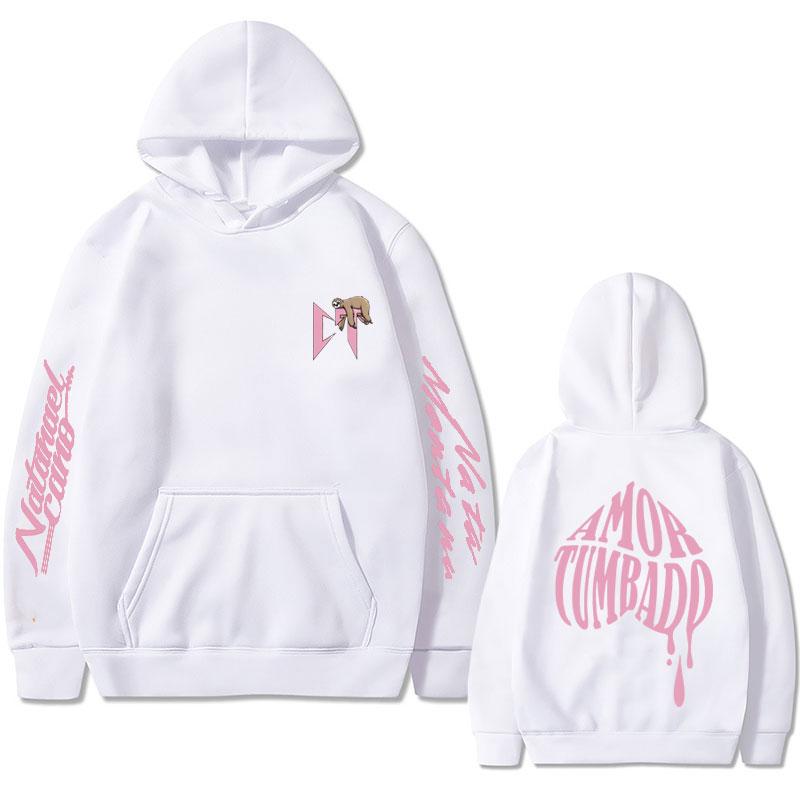 Singer Natanael Cano Amor Tumbado Pink CT Sloth Print Hoodie Men's Fashion Casual Sweatshirt Male Hip Hop Popular Streetwear