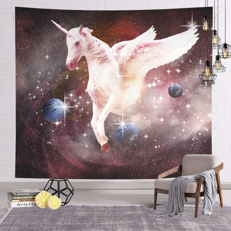 Bedroom Printed Hanging Fabric, Peach Skin Velvet Fabric, Home Background Fabric, Short Plush Decorative Tapestry