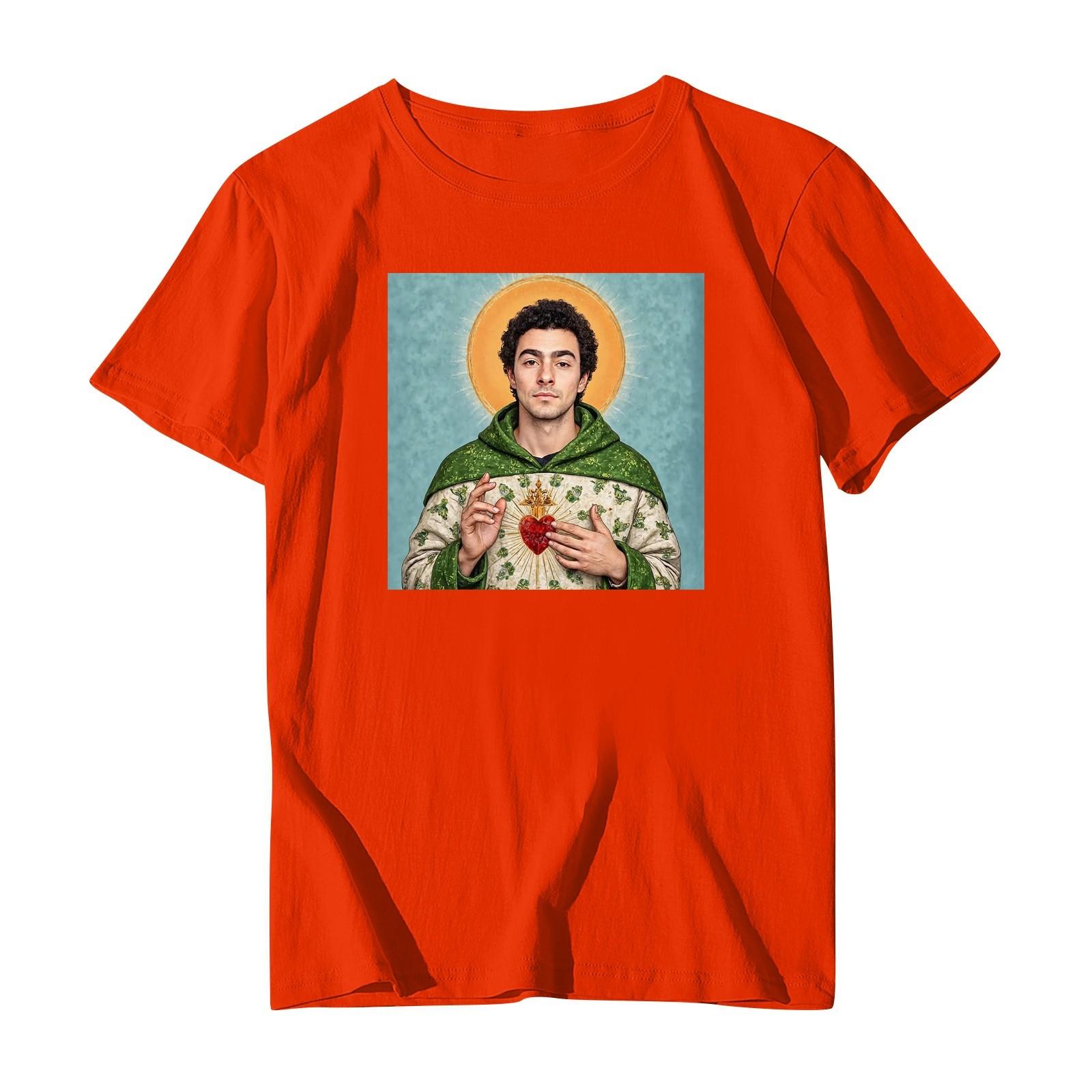 

Повсякденна модна спортивна футболка унісекс з круглим вирізом і короткими рукавами XXXL шафрановий