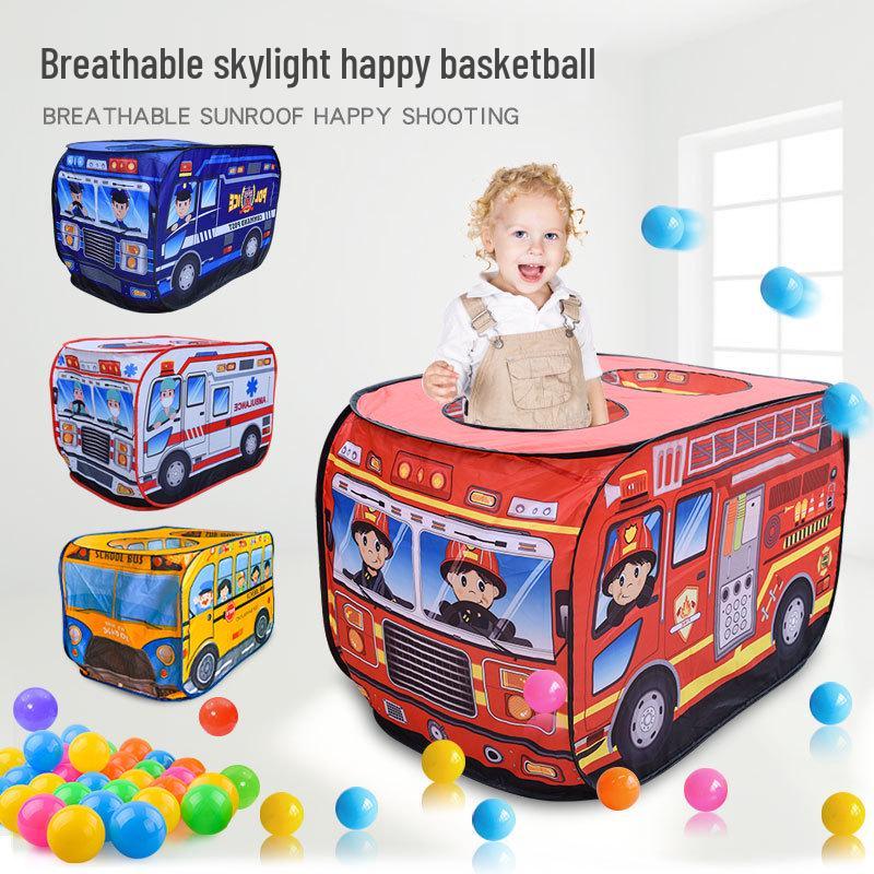 Kids' Fire Truck, Police Car, Bus, and Ambulance Play Tent for Indoor & Outdoor Fun