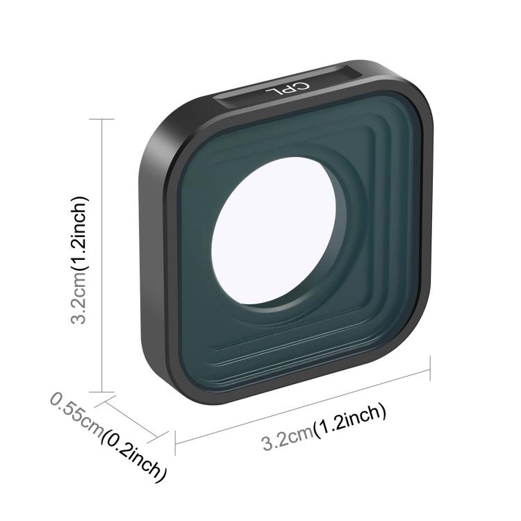 PULUZ Action Camera CPL Lens Filter For GoPro HERO13 Black /12 Black /11 Black /11 Black Mini /10 Black /9 Black
