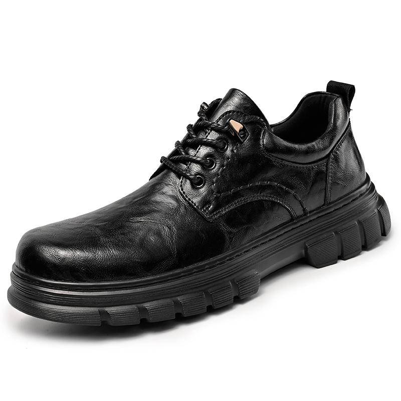 

Men s Dress Shoes Classic Soft Leather Wear-resistant Thick-soled Lace-up Comfy Casual Business Leather Mens Shoes Size 38-45 45 чёрный