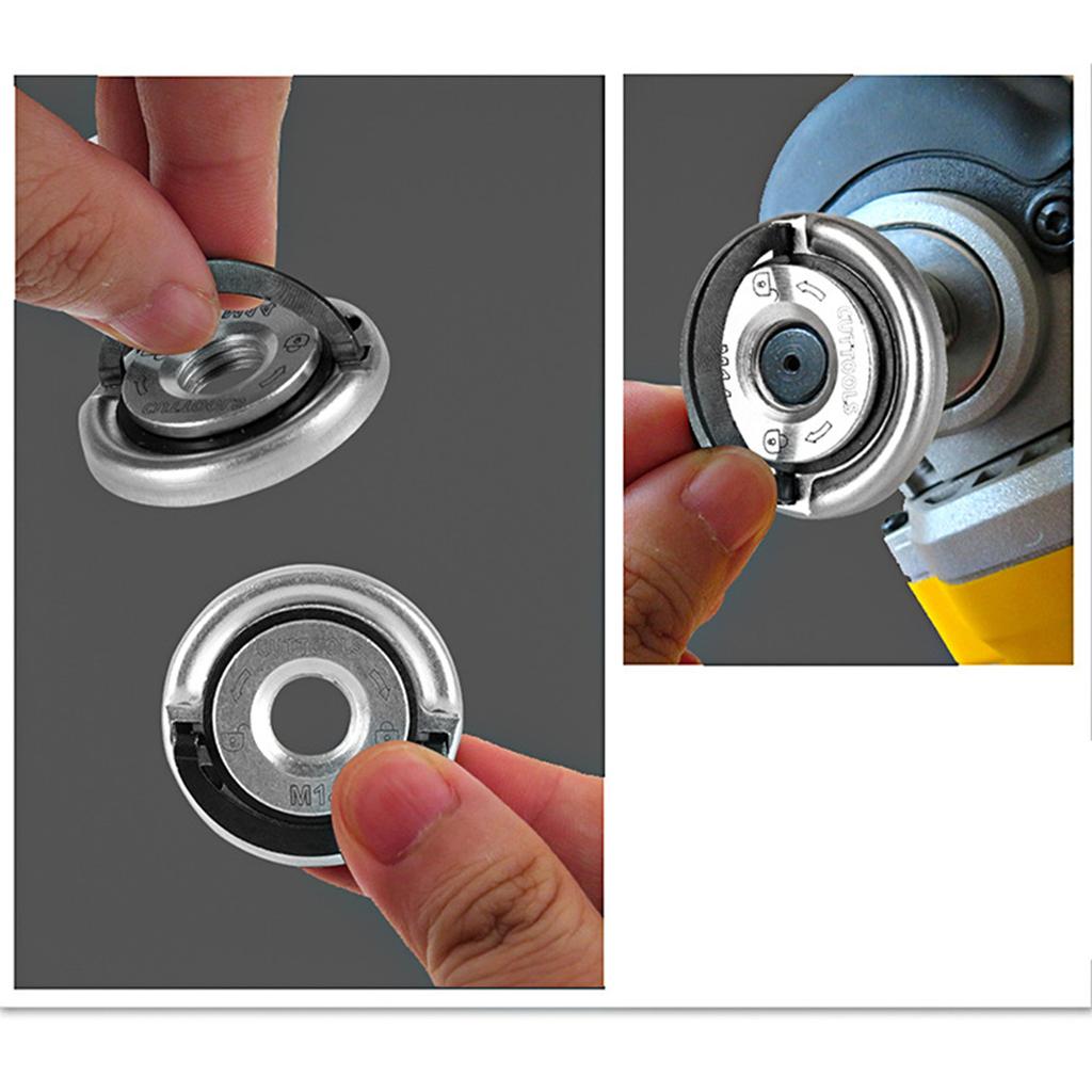Universal M14 Galvanized Carbon Steel Quick Lock Nut, Portable Installation And Disassembly, Corner Grinding, Quick Installation Pressure Plate