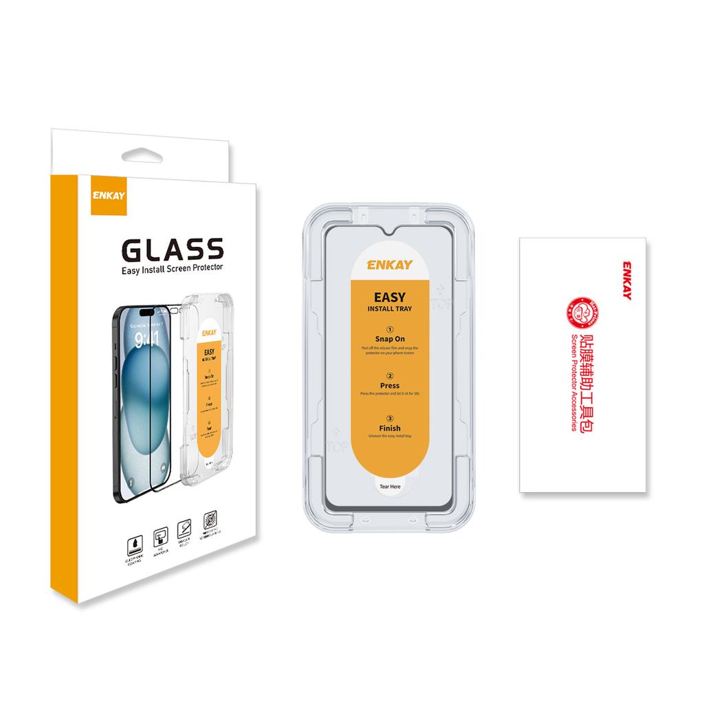 ENKAY HAT PRINCE For Oppo A18 4G Screen Protector 9H Full Glue Film with Easy Installation Tool