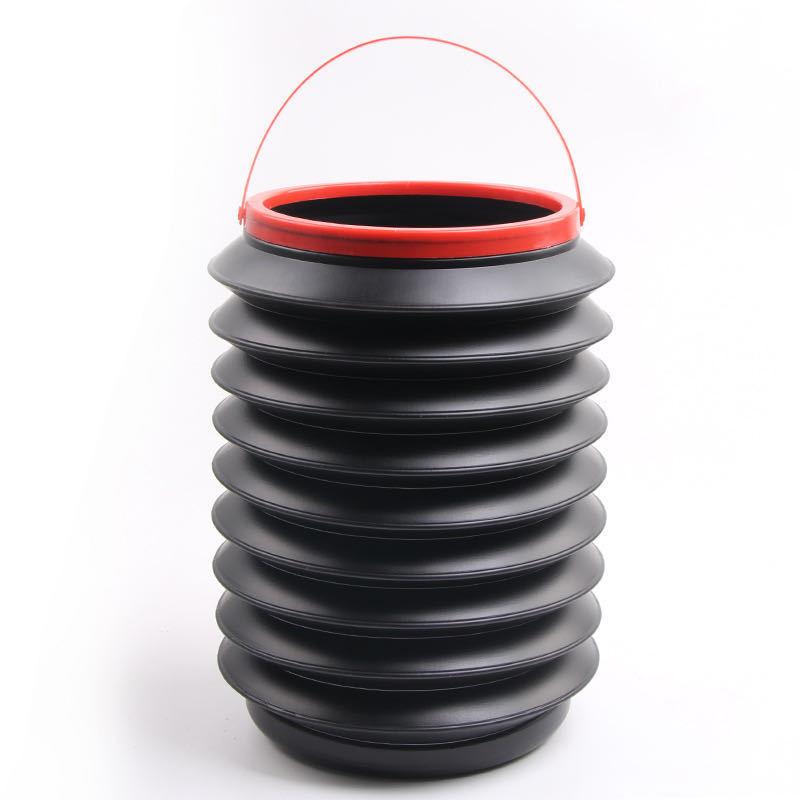 Space-saving 4L Portable Foldable Car Trash Cans with Telescopic Feature