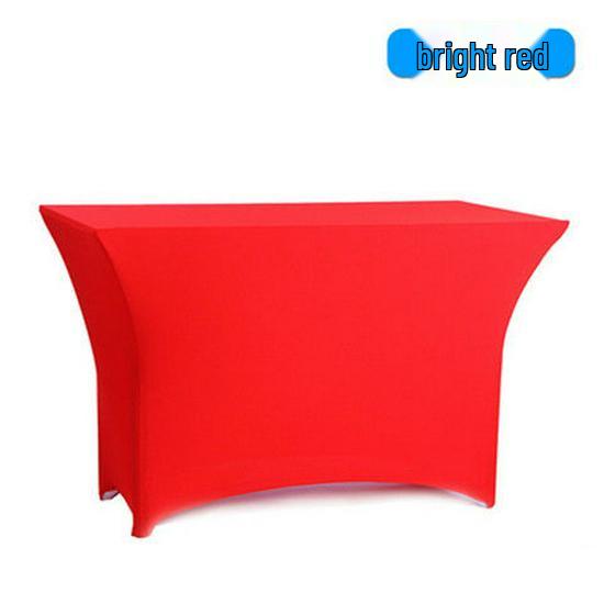 

Эластичная прямоугольная скатерть 6 футов для мероприятий: Конференция, Свадьба, Банкет, Коктейль-бар. 4FT ярко-красный