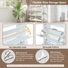 120 x 24 x 200 cm, Coat Rack for Entrance Area, 3-in-1 Multifunctional Shoe Cabinet, Flip Door, 8 Hooks, Living Room Cabinet with 5 Shelves, White