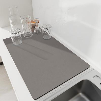 Tappetino assorbente moderno per piano di lavoro, colore pieno, antiscottatura, isolante, tappetino drenante per cucina in fango diatomea