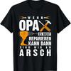 T Shirt with GerUnisex Text Wenn Opa Es Nicht Reparieren Kann Dann Sind Wir Am Arsch Vintage Washed Top For Everyday Wear Fashion