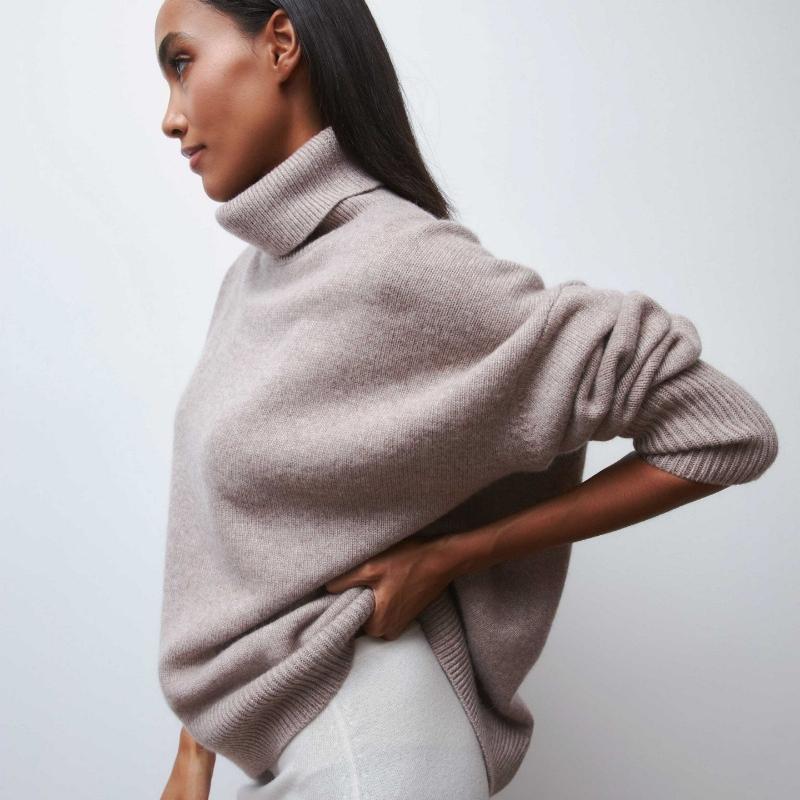 Autumn New Long Sleeve Pullover Knitted Sweater Women Fashion Loose Outerwears Women Winter Sweaters Elegant Vintage Solid Casual Knit Jumpers 24912