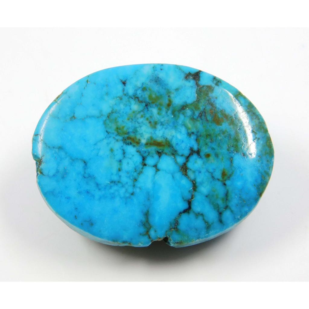 34.45 Ct NATURAL Blue Turquoise Oval Cut CERTIFIED Loose Gemstone for Collection