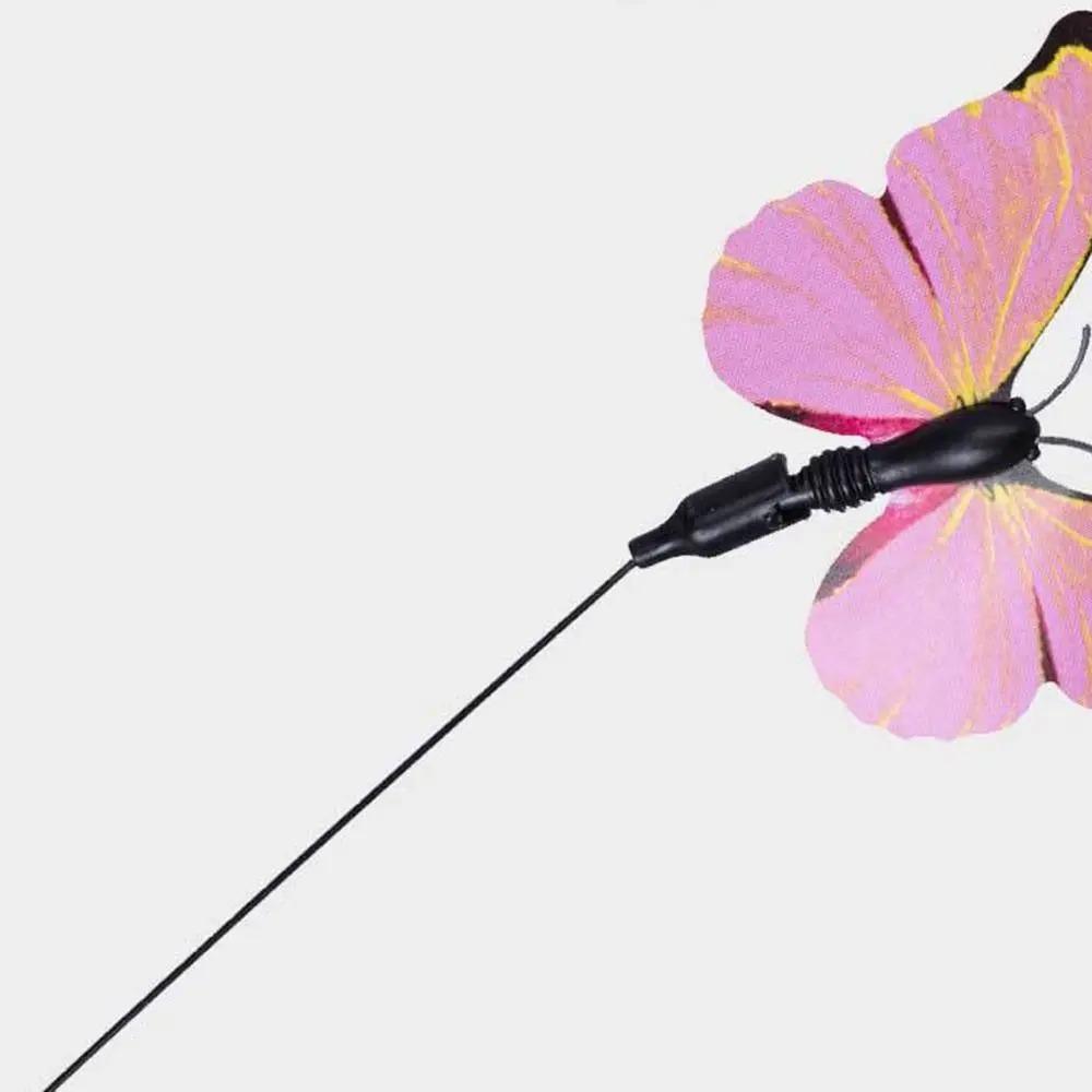 Switchable Butterfly Pattern Cat Teasing Stick Interactive Toy Removable Handle Automatic Cat Teaser 360° Swivel 2026