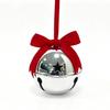Electroplated Bell Ornament Velvet Holiday Hanging Ornament Hanging Christmas Decor Shiny Velvet Bow Ornament For Stair Covered