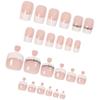Nail Art Wearing Pink White Hands and Foots Manicure Finished Patch Fake Nail Set Wearing Nail for Daily Use