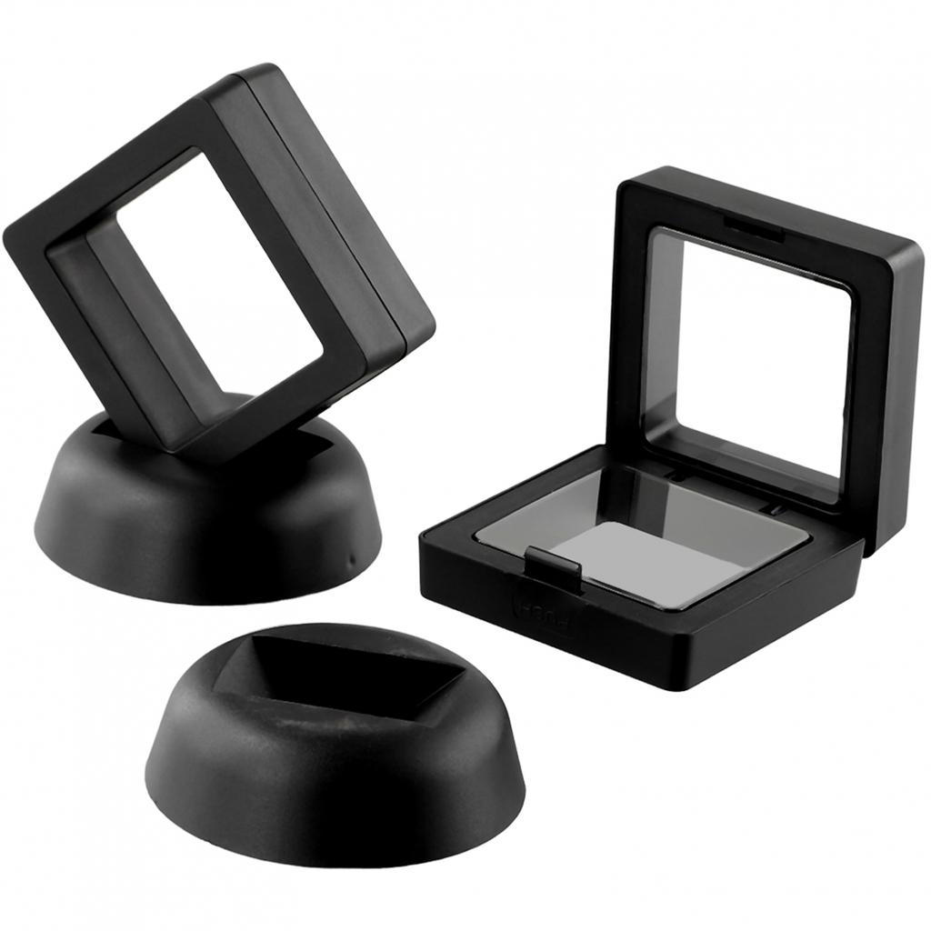 Black Coin Display Holder 50*50 Mm Gold/Silver Coins 2pcs Coins Medals Jewelry New