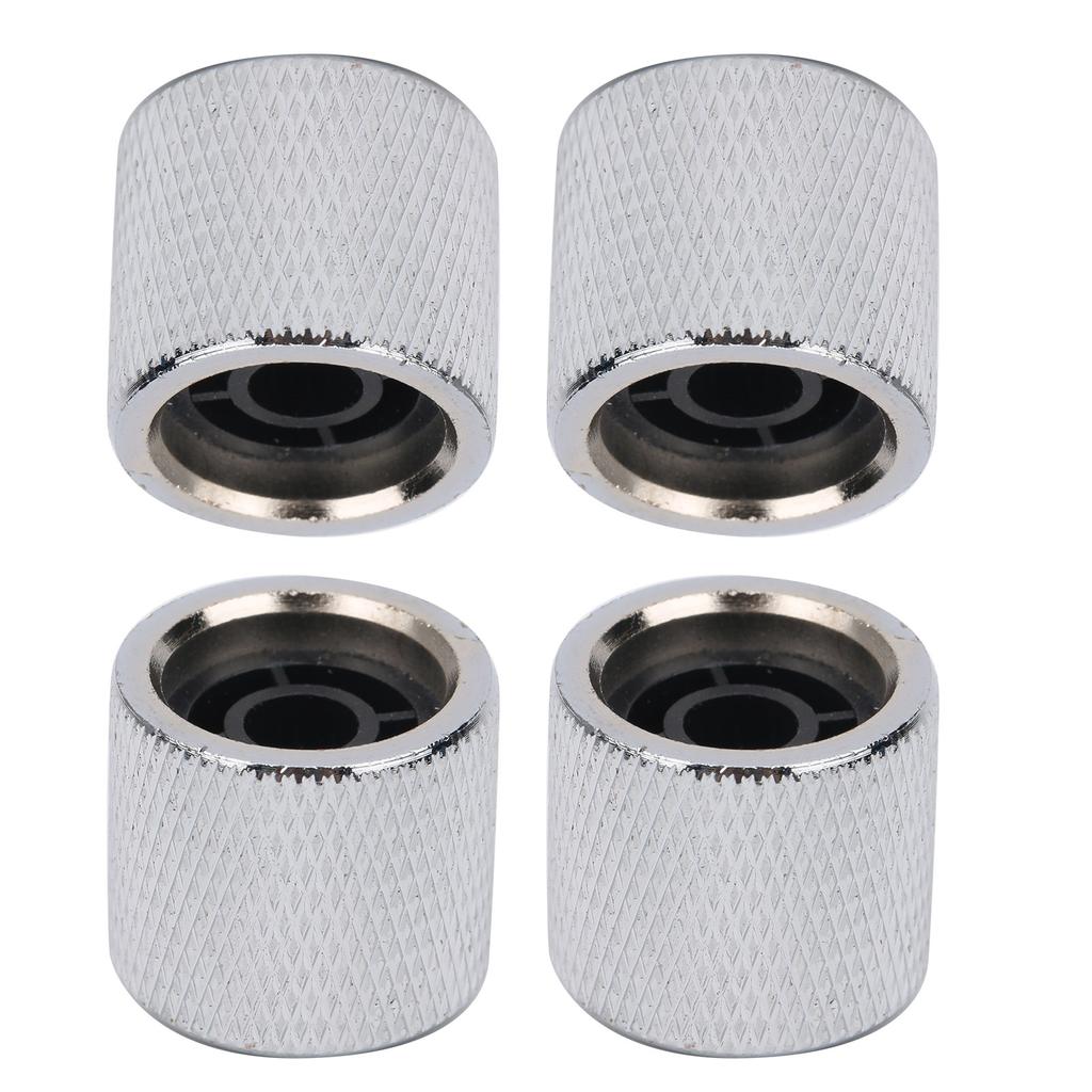 4 Pcs Electric Bass Knob Dome Metal High End Shell Inlaid Tone Volume Control Guitar Parts(Color