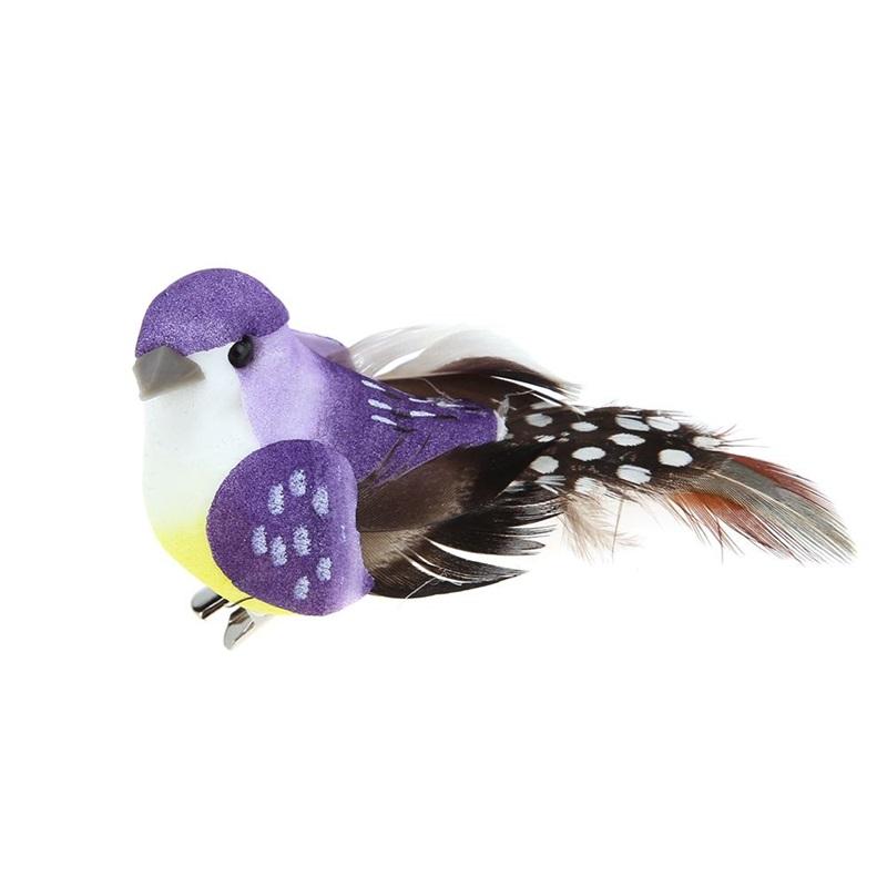 12pcs/Set Simulation Feather Birds Models Fake Artificial Foam Animal Wedding Home Garden Figurine Ornament Miniature Decoration