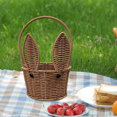 Bunny Basket Versatile Small Portable Storage with Handle for Kitchen Decoration