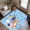 Bluey Friends Adventure Area Rug Perfect for Dormitory Foyer Study room Game Room Anti-slip Rug Anime Office Decor Perfect Birthday/Christmas Gift Ide
