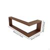 Corner Wall Shelf 90 Degree Bookshelf Multipurpose Decorative Wooden Mounted Storage Rack for
