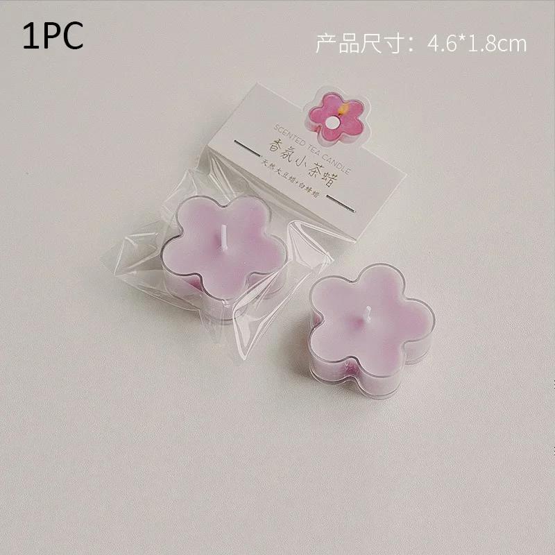 

Цветочная свеча 4ч Чайная свеча Ароматическая свеча Ароматерапия Соевые восковые свечи Свадьба День рождения Свеча Вечеринка Домашнее украшение