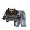 Kids Casual Long-Sleeve Set, Comfortable Daily Wear Outfits